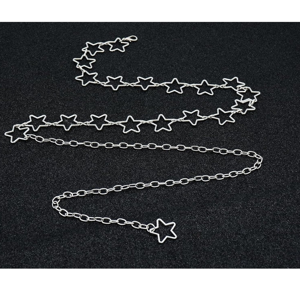 Silver Star Chain Necklace - Picture 3 of 6